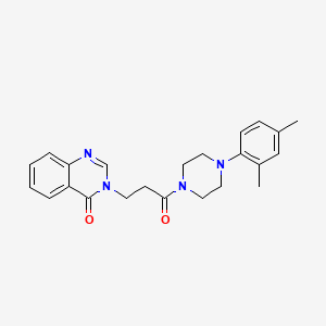 molecular formula C23H26N4O2 B4509941 3-{3-[4-(2,4-dimethylphenyl)-1-piperazinyl]-3-oxopropyl}-4(3H)-quinazolinone 