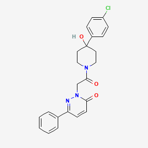 molecular formula C23H22ClN3O3 B4509953 2-{2-[4-(4-chlorophenyl)-4-hydroxy-1-piperidinyl]-2-oxoethyl}-6-phenyl-3(2H)-pyridazinone 