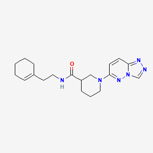 molecular formula C19H26N6O B4509963 N-[2-(1-cyclohexen-1-yl)ethyl]-1-[1,2,4]triazolo[4,3-b]pyridazin-6-yl-3-piperidinecarboxamide 