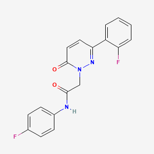 molecular formula C18H13F2N3O2 B4509994 N-(4-fluorophenyl)-2-[3-(2-fluorophenyl)-6-oxo-1(6H)-pyridazinyl]acetamide 