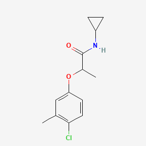 molecular formula C13H16ClNO2 B4510002 2-(4-chloro-3-methylphenoxy)-N-cyclopropylpropanamide 