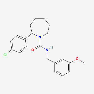 molecular formula C21H25ClN2O2 B4510004 2-(4-chlorophenyl)-N-(3-methoxybenzyl)-1-azepanecarboxamide 