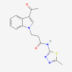 3-(3-acetyl-1H-indol-1-yl)-N-(5-methyl-1,3,4-thiadiazol-2-yl)propanamide