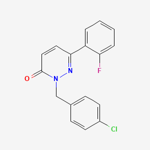 molecular formula C17H12ClFN2O B4510006 2-(4-chlorobenzyl)-6-(2-fluorophenyl)-3(2H)-pyridazinone 