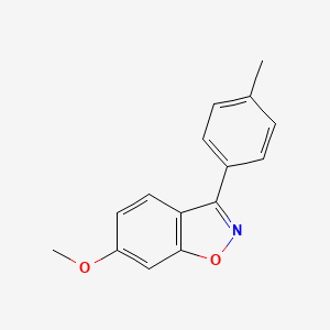 molecular formula C15H13NO2 B4510025 6-methoxy-3-(4-methylphenyl)-1,2-benzisoxazole 