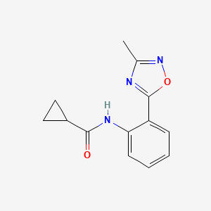 molecular formula C13H13N3O2 B4510036 N-[2-(3-methyl-1,2,4-oxadiazol-5-yl)phenyl]cyclopropanecarboxamide 