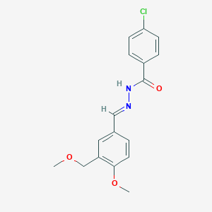 4-chloro-N'-{(E)-[4-methoxy-3-(methoxymethyl)phenyl]methylidene}benzohydrazide