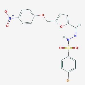 4-bromo-N'-{[5-({4-nitrophenoxy}methyl)-2-furyl]methylene}benzenesulfonohydrazide
