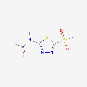 molecular formula C5H7N3O3S2 B4510052 N-[5-(甲基磺酰基)-1,3,4-噻二唑-2-基]乙酰胺 