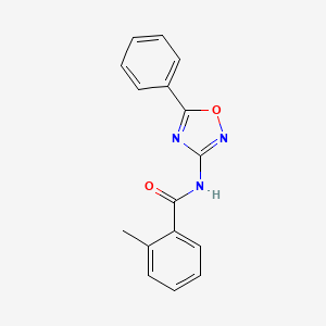 molecular formula C16H13N3O2 B4510061 2-methyl-N-(5-phenyl-1,2,4-oxadiazol-3-yl)benzamide 