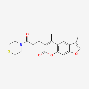 3,5-dimethyl-6-[3-oxo-3-(4-thiomorpholinyl)propyl]-7H-furo[3,2-g]chromen-7-one