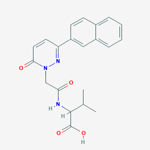 molecular formula C21H21N3O4 B4510086 N-{[3-(2-naphthyl)-6-oxo-1(6H)-pyridazinyl]acetyl}valine 