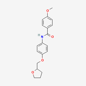 molecular formula C19H21NO4 B4510090 4-methoxy-N-[4-(tetrahydro-2-furanylmethoxy)phenyl]benzamide 