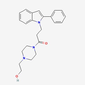 2-{4-[3-(2-phenyl-1H-indol-1-yl)propanoyl]-1-piperazinyl}ethanol