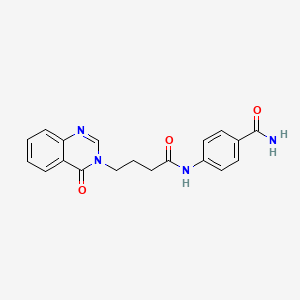 4-{[4-(4-oxo-3(4H)-quinazolinyl)butanoyl]amino}benzamide