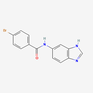 molecular formula C14H10BrN3O B4510122 N-1H-benzimidazol-6-yl-4-bromobenzamide 