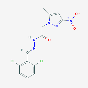 N'-(2,6-dichlorobenzylidene)-2-{3-nitro-5-methyl-1H-pyrazol-1-yl}acetohydrazide