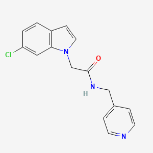 molecular formula C16H14ClN3O B4510132 2-(6-chloro-1H-indol-1-yl)-N-(4-pyridinylmethyl)acetamide 