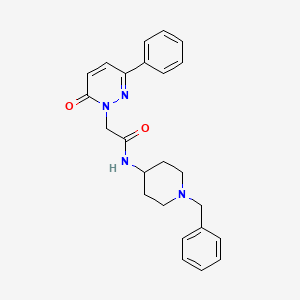 molecular formula C24H26N4O2 B4510138 N-(1-benzyl-4-piperidinyl)-2-(6-oxo-3-phenyl-1(6H)-pyridazinyl)acetamide 