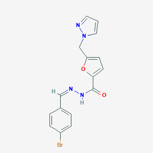 N'-(4-bromobenzylidene)-5-(1H-pyrazol-1-ylmethyl)-2-furohydrazide