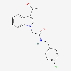 molecular formula C19H17ClN2O2 B4510179 2-(3-acetyl-1H-indol-1-yl)-N-(4-chlorobenzyl)acetamide 