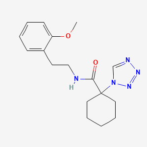 molecular formula C17H23N5O2 B4510204 N-[2-(2-methoxyphenyl)ethyl]-1-(1H-tetrazol-1-yl)cyclohexanecarboxamide 