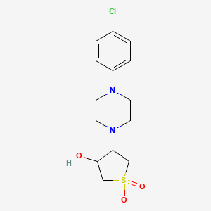 4-[4-(4-chlorophenyl)-1-piperazinyl]tetrahydro-3-thiopheneol 1,1-dioxide