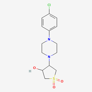 molecular formula C14H19ClN2O3S B4510215 4-[4-(4-chlorophenyl)-1-piperazinyl]tetrahydro-3-thiopheneol 1,1-dioxide 