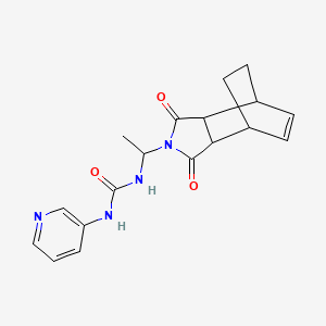 molecular formula C18H20N4O3 B4510217 N-[1-(1,3-dioxo-1,3,3a,4,7,7a-hexahydro-2H-4,7-ethanoisoindol-2-yl)ethyl]-N'-3-pyridinylurea 