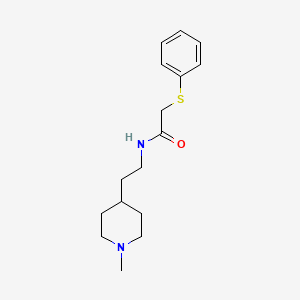 N-[2-(1-methyl-4-piperidinyl)ethyl]-2-(phenylthio)acetamide