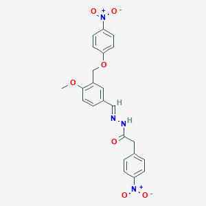 N'-[3-({4-nitrophenoxy}methyl)-4-methoxybenzylidene]-2-{4-nitrophenyl}acetohydrazide