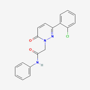 molecular formula C18H14ClN3O2 B4510266 2-[3-(2-chlorophenyl)-6-oxo-1(6H)-pyridazinyl]-N-phenylacetamide 