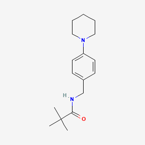 2,2-dimethyl-N-[4-(1-piperidinyl)benzyl]propanamide