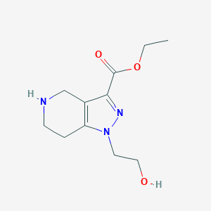 molecular formula C11H17N3O3 B4510288 ethyl 1-(2-hydroxyethyl)-4,5,6,7-tetrahydro-1H-pyrazolo[4,3-c]pyridine-3-carboxylate hydrochloride 