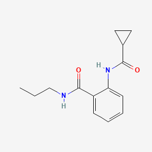 molecular formula C14H18N2O2 B4510303 2-[(cyclopropylcarbonyl)amino]-N-propylbenzamide 