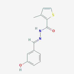 molecular formula C13H12N2O2S B451031 N'-(3-hydroxybenzylidene)-3-methyl-2-thiophenecarbohydrazide 