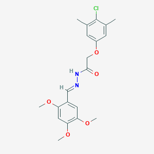 molecular formula C20H23ClN2O5 B451033 2-(4-chloro-3,5-dimethylphenoxy)-N'-(2,4,5-trimethoxybenzylidene)acetohydrazide 