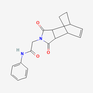 2-(1,3-dioxo-1,3,3a,4,7,7a-hexahydro-2H-4,7-ethanoisoindol-2-yl)-N-phenylacetamide