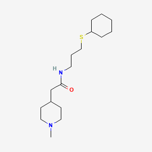 molecular formula C17H32N2OS B4510335 N-[3-(cyclohexylthio)propyl]-2-(1-methyl-4-piperidinyl)acetamide 