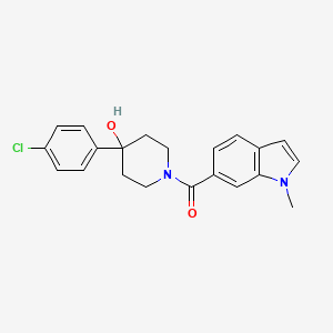 molecular formula C21H21ClN2O2 B4510370 4-(4-chlorophenyl)-1-[(1-methyl-1H-indol-6-yl)carbonyl]-4-piperidinol 