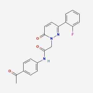 molecular formula C20H16FN3O3 B4510373 N-(4-acetylphenyl)-2-[3-(2-fluorophenyl)-6-oxo-1(6H)-pyridazinyl]acetamide 