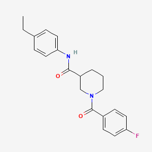 molecular formula C21H23FN2O2 B4510396 N-(4-ethylphenyl)-1-(4-fluorobenzoyl)-3-piperidinecarboxamide 