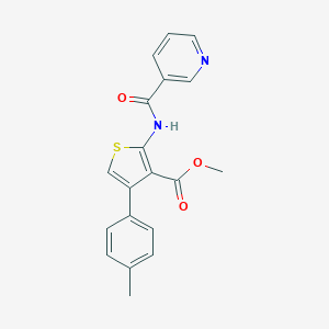 Methyl 4-(4-methylphenyl)-2-[(pyridin-3-ylcarbonyl)amino]thiophene-3-carboxylate