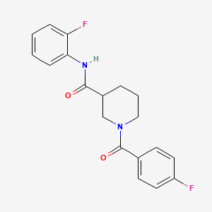 molecular formula C19H18F2N2O2 B4510415 1-(4-fluorobenzoyl)-N-(2-fluorophenyl)-3-piperidinecarboxamide 