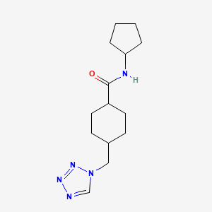 molecular formula C14H23N5O B4510416 N-cyclopentyl-4-(1H-tetrazol-1-ylmethyl)cyclohexanecarboxamide 