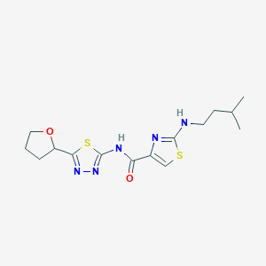 2-[(3-methylbutyl)amino]-N-[5-(tetrahydro-2-furanyl)-1,3,4-thiadiazol-2-yl]-1,3-thiazole-4-carboxamide