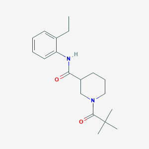 molecular formula C19H28N2O2 B4510469 1-(2,2-dimethylpropanoyl)-N-(2-ethylphenyl)-3-piperidinecarboxamide 