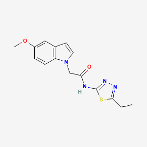 molecular formula C15H16N4O2S B4510476 N-(5-ethyl-1,3,4-thiadiazol-2-yl)-2-(5-methoxy-1H-indol-1-yl)acetamide 