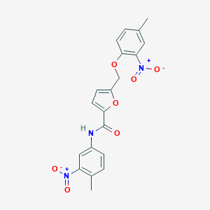 molecular formula C20H17N3O7 B451050 5-[(4-methyl-2-nitrophenoxy)methyl]-N-(4-methyl-3-nitrophenyl)furan-2-carboxamide 