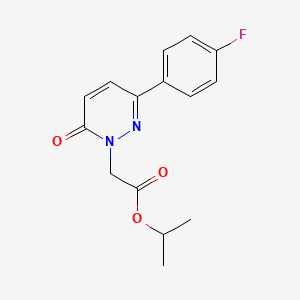 molecular formula C15H15FN2O3 B4510558 isopropyl [3-(4-fluorophenyl)-6-oxo-1(6H)-pyridazinyl]acetate 